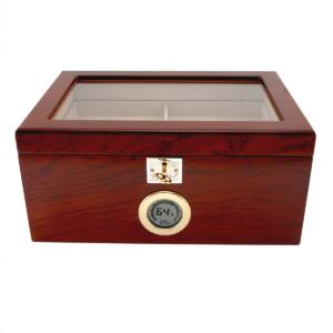 Glass Top Humidor Showcase II Bubinga
