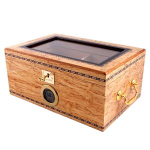 Glass top cigar humidor by Cigar Star Canada