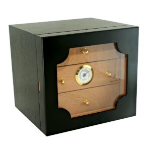 Unique cigar humidor with glass door