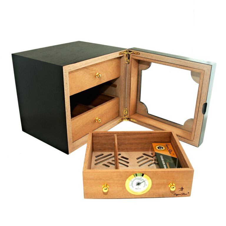 Unique 3 Drawer Cigar Humidor with Executive Edge | Cigar Star