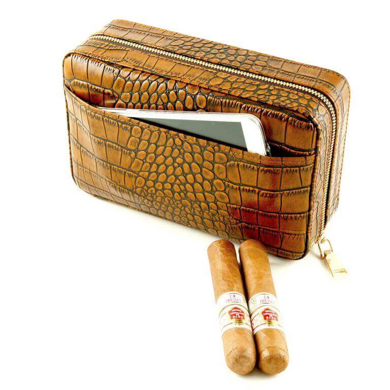 Ultimate Leather Travel Cigar Humidors Croc Cigar Star