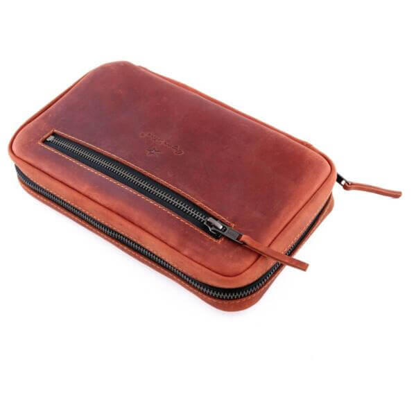 LEATHER CIGAR CASE Frontier Aficionados Luxury Leather Cigar Case