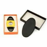 Two toned yellow cigar cutter with black handles by Cigar Star