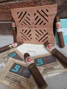 Boveda packs and a Cigar Star humidor