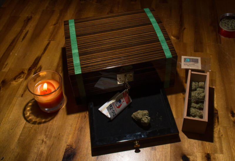 Cannabis stored properly in humidor from Cigar Star