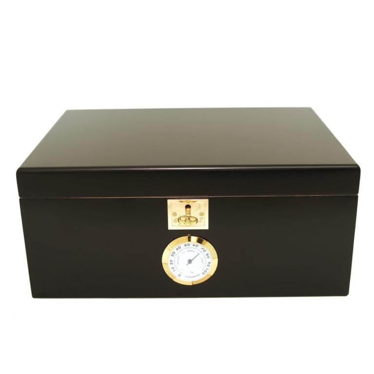 Classic Black Cigar Humidor For 120 Cigars Cigar Star