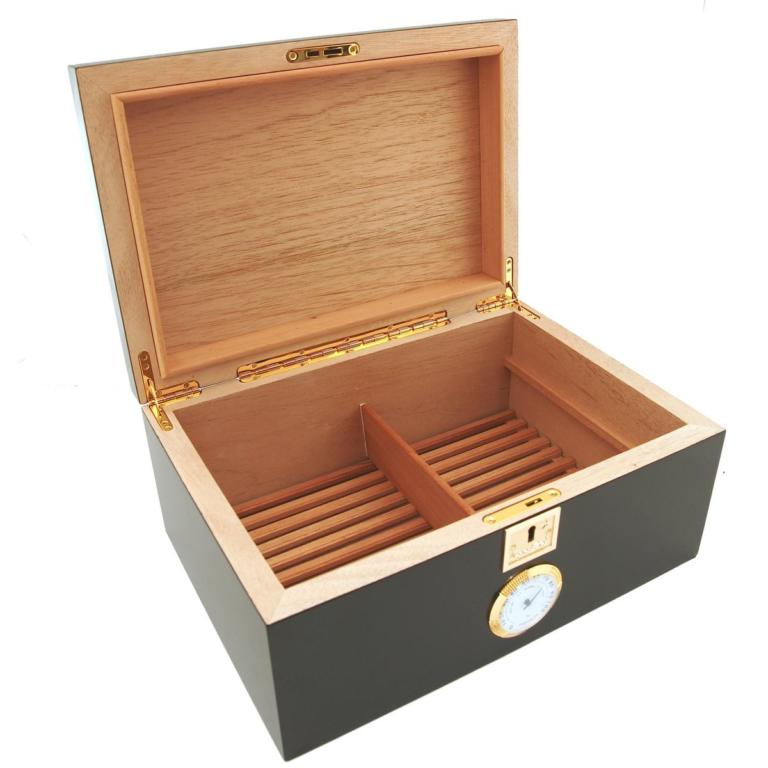 Classic Black Cigar Humidor For 120 Cigars Cigar Star