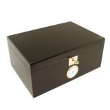 Classic Black Cigar Humidor for Up to 120 Cigars
