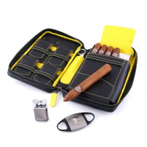 Full grain leather cigar case