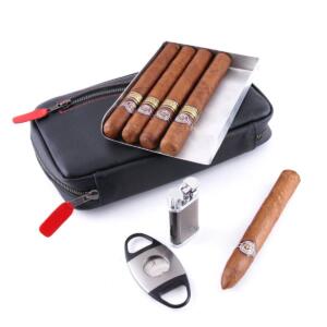 red leather cigar case