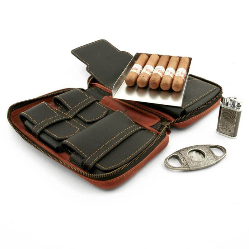 Cigar Star Leather cigar travel case