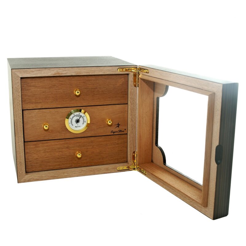 High-end 3-drawer humidor for cigar enthusiasts and collectors