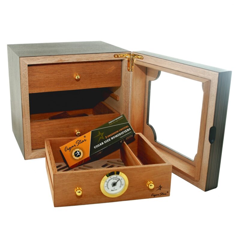 3 Drawer Ebony Humidor Executive edge