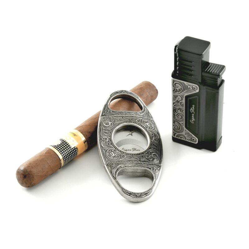 cigar cutter lighter punch gift set