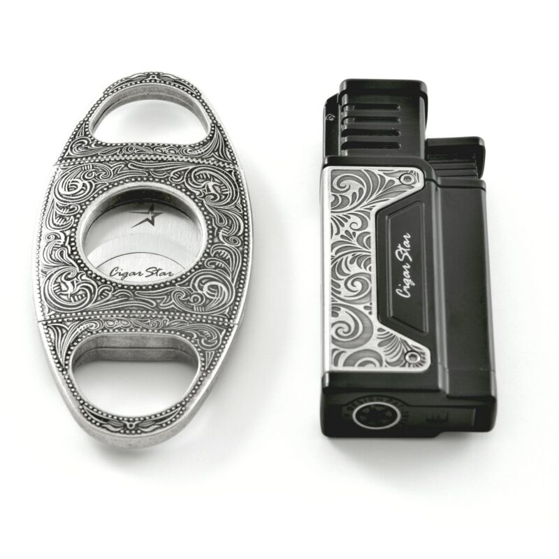 cigar cutter lighter punch gift set