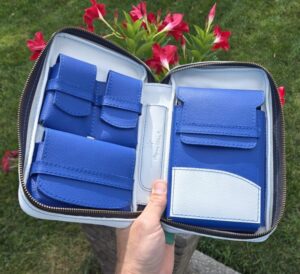 Italian Flag Leather cigar case