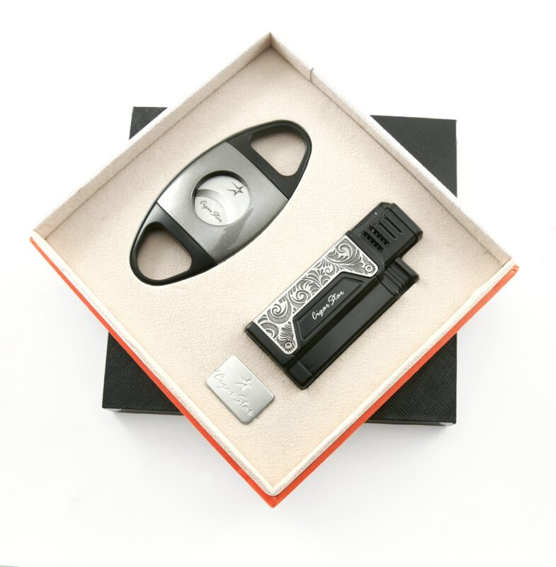 Perfect cutter lighter with punch gift set