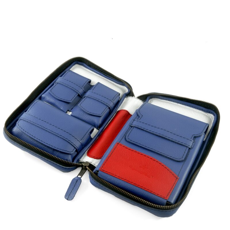 Travel-friendly Cuban cigar case in high-quality leather for cigar protection and style.