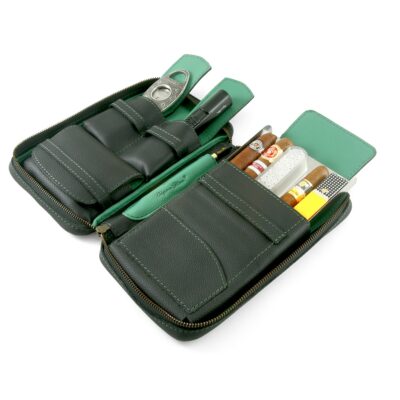 Green cigar case